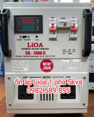 Ổn áp LiOA 5KVA SH-5000 II Loại 1 Pha (Mới 2025)