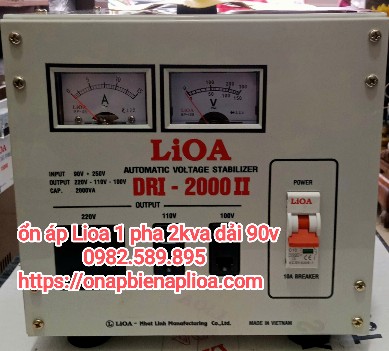 Ổn áp LiOA 2KVA DRI-2000 II Loại 1 Pha