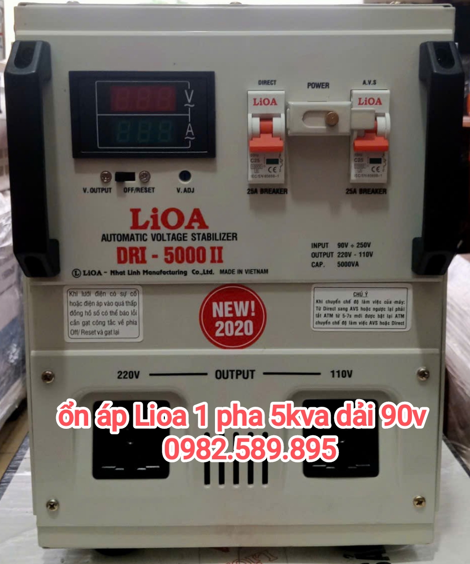 Ổn áp LiOA 5KVA DRI-5000 II Loại 1 Pha